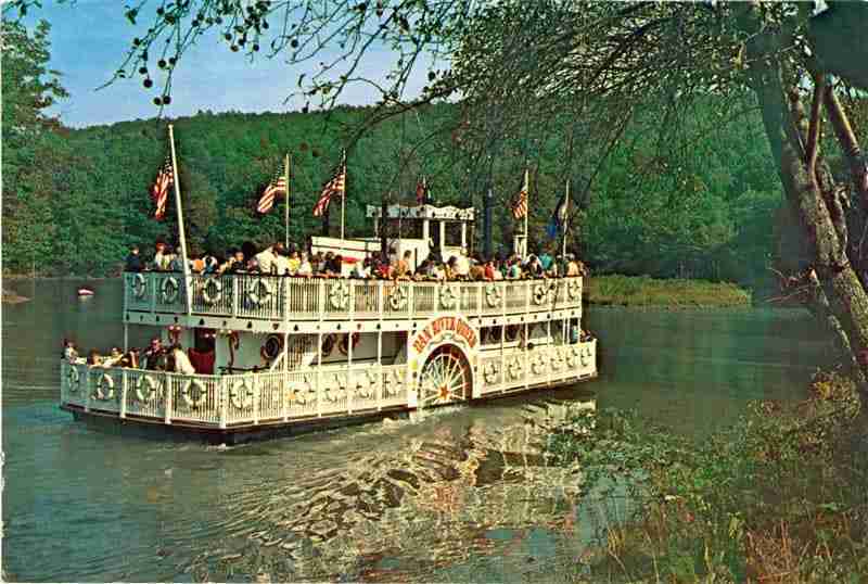 A Paddlewheel Riverboat in the Blue Ridge Mountains