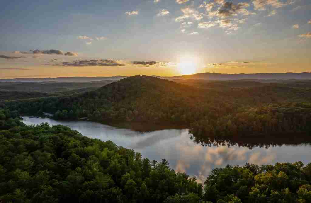 Aerial view of Fairy Stone Lake