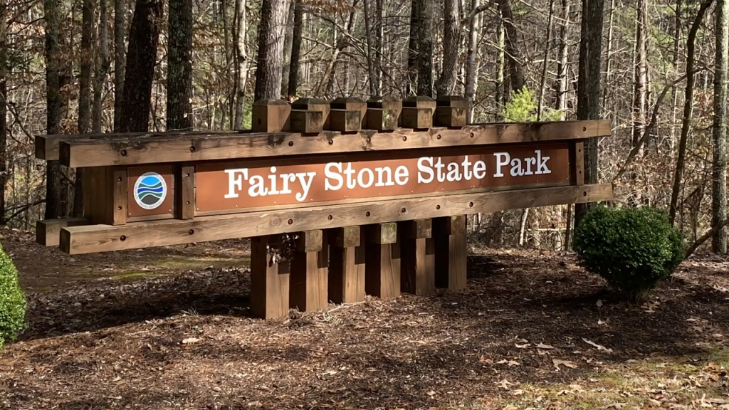 Fairy Stone State Park sign