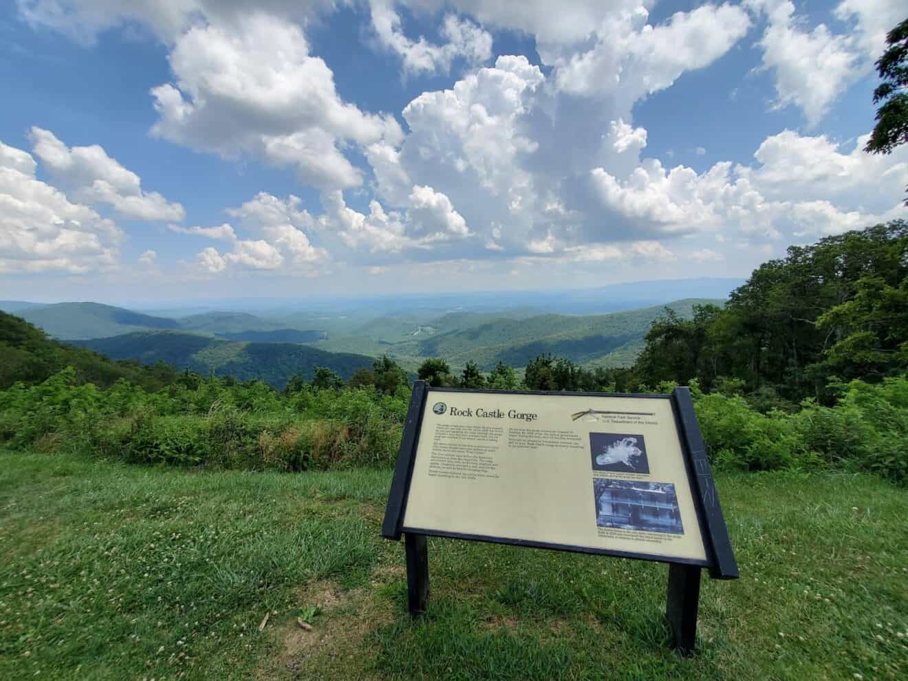 Rock Castle Gorge overlook on the Blue Ridge Parkway in Virginia.