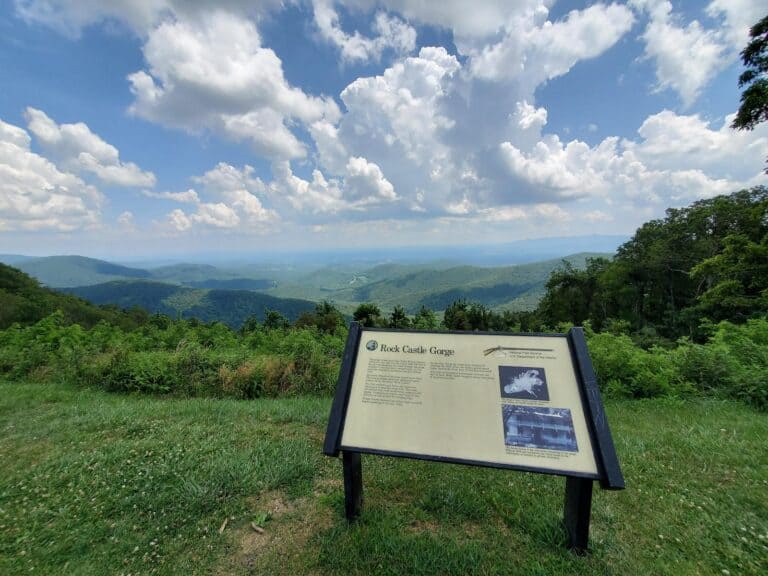 Rock Castle Gorge overlook on the Blue Ridge Parkway in Virginia.