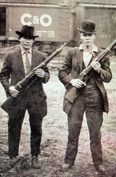 Baldwin-Felts Detective Agency agents armed while guarding railroad and company property