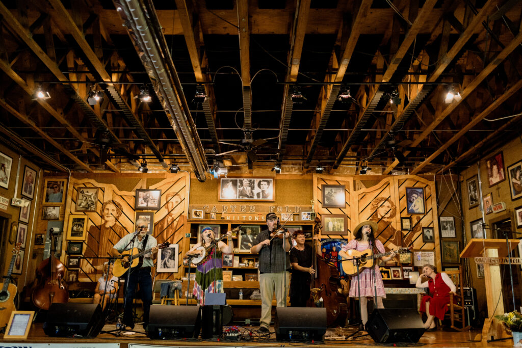 Live performance at the Carter Family Fold venue along The Crooked Road in Southwest Virginia
