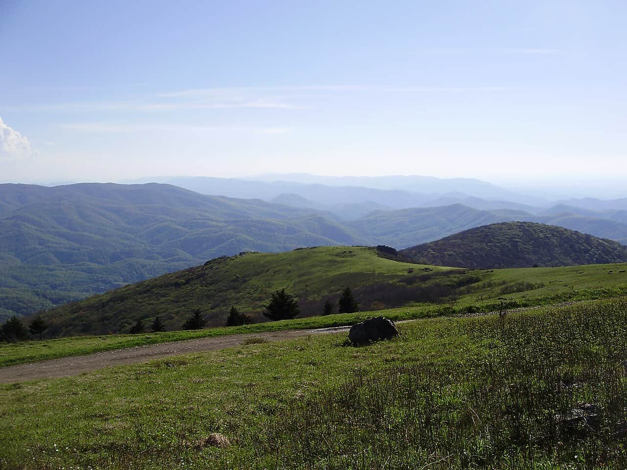 High country weather clearing to reveal wide views from exposed mountain balds