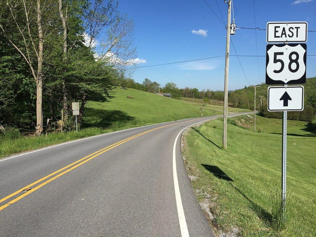 High country weather begins on the plateau before changing with elevation along Route 58