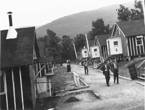 Camp Lyndhurst in the Blue Ridge near Sherando Lake during World War II