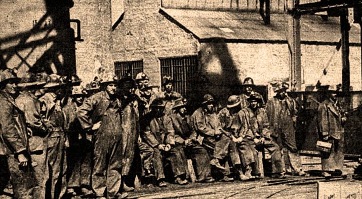 Appalachian miners gathered at a Southwest Virginia industrial operation