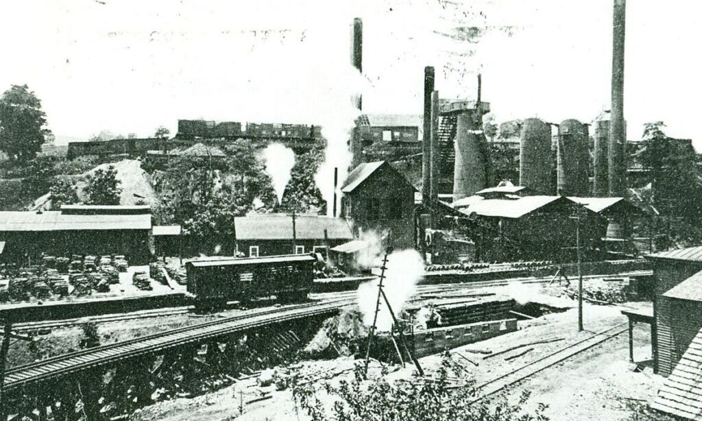 Historic industrial operations in Ivanhoe Virginia during the community's mining era