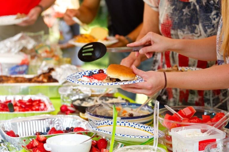 Signature dish favorites shared at a family potluck meal