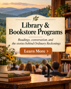 Library and bookstore programs for readings, conversations, and stories at Blue Ridge Tales.
